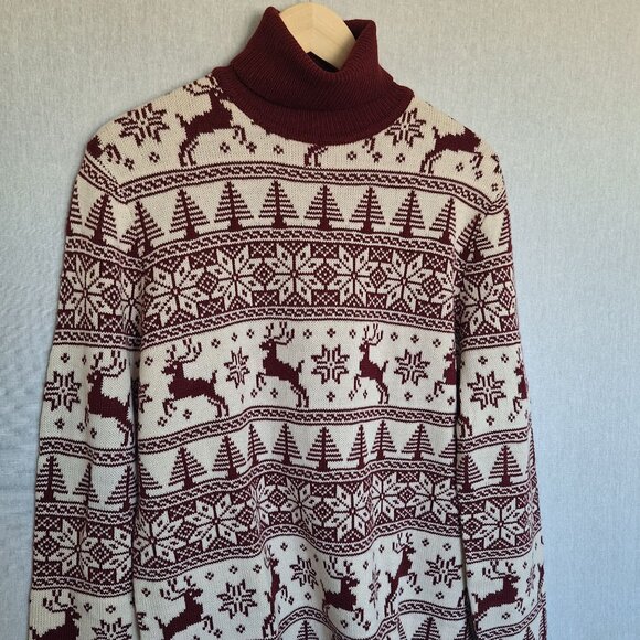 💙 NWOT ASOS Turtleneck Warm Cozy Knit Sweater Size M/L Nordical Fall Winter Rei - Picture 5 of 7